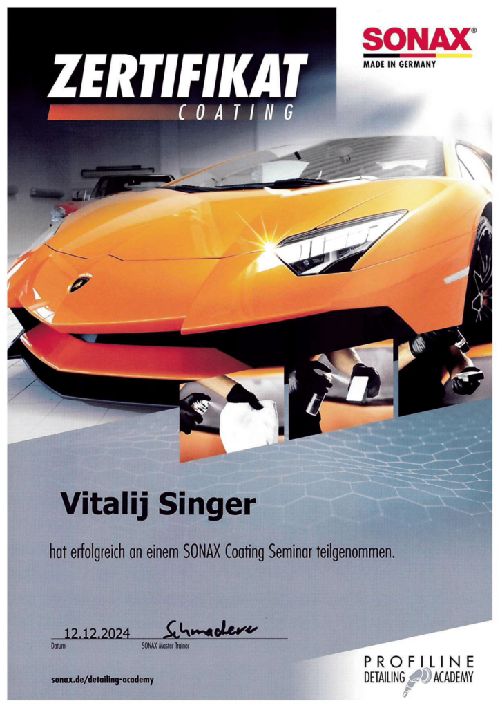 Aufbereitung Detailing Keramikversiegellung Sonax Vitalij1